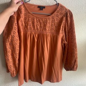 J.Crew burnt orange long sleeve